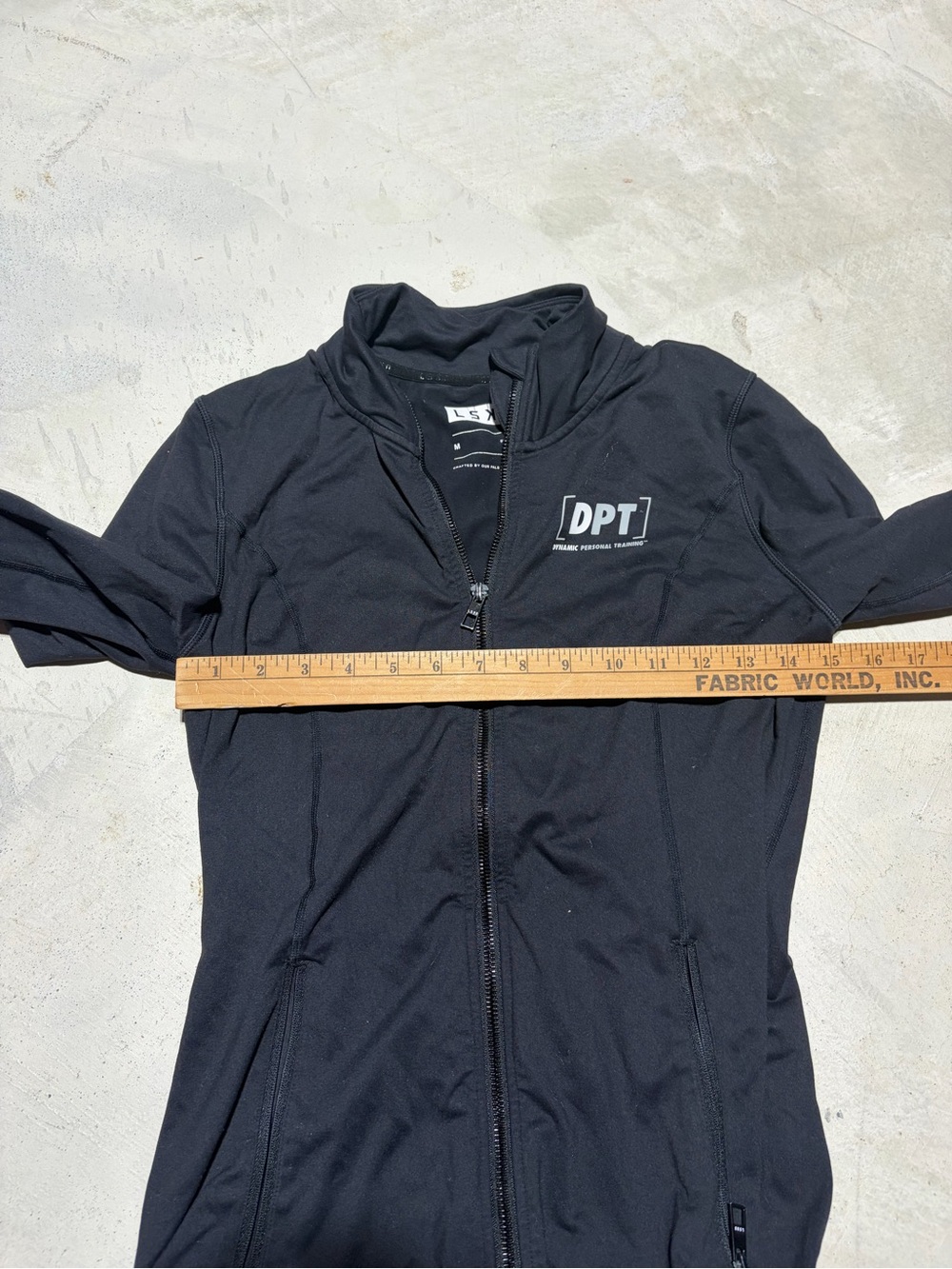 LSKD  Black Zip-Up Athletic Jacket medium DPT Lifetime fitness - Picture 6 of 7
